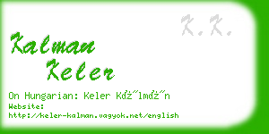 kalman keler business card
